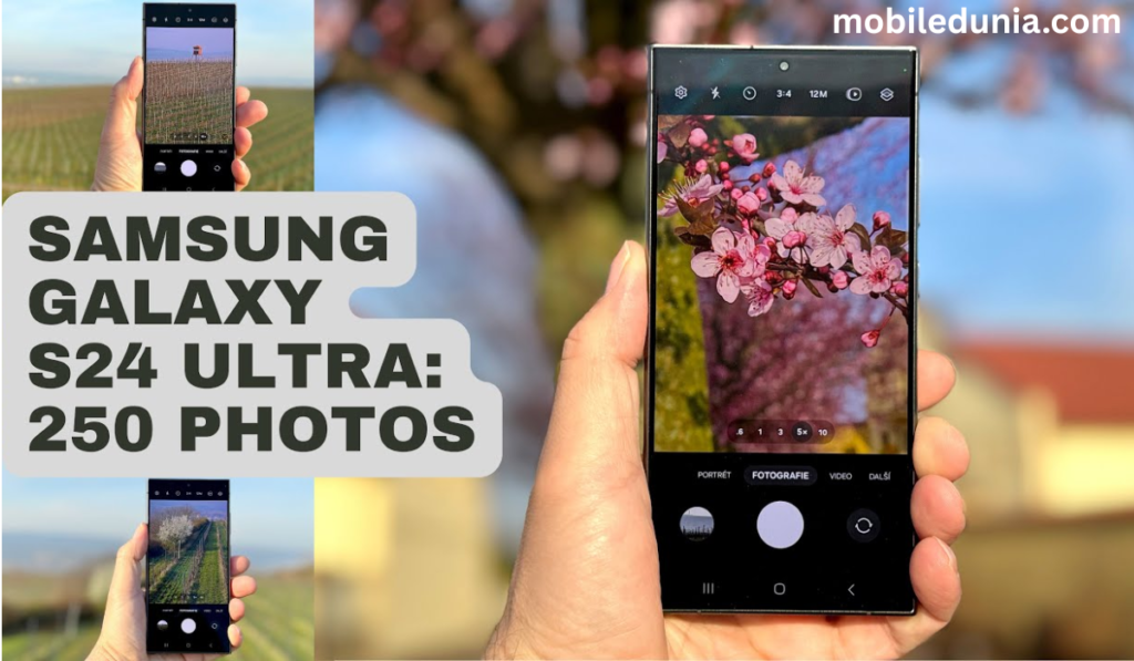 Samsung Galaxy S24 Ultra 200MP camera setup with AI zoom features