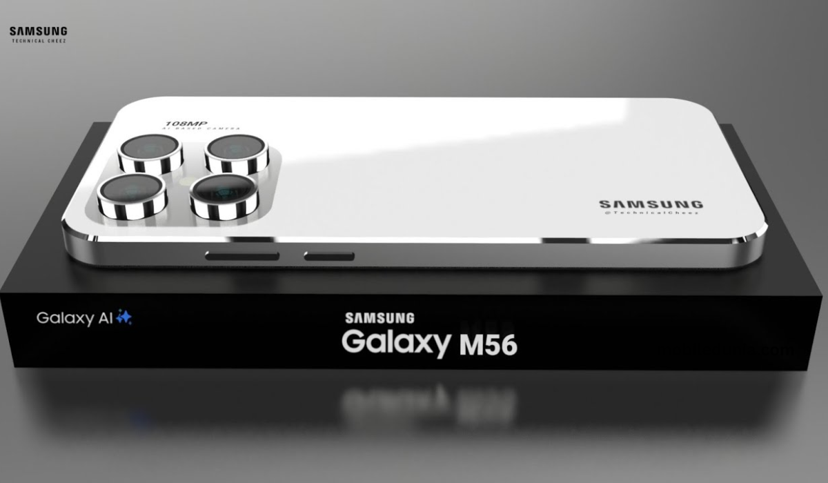 Samsung Galaxy M56 5G front display with slim bezel design