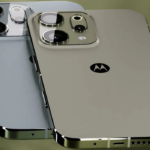 Motorola Edge 50 Pro का रियर 50MP ट्रिपल कैमरा सेटअप क्लोज़ व्यू