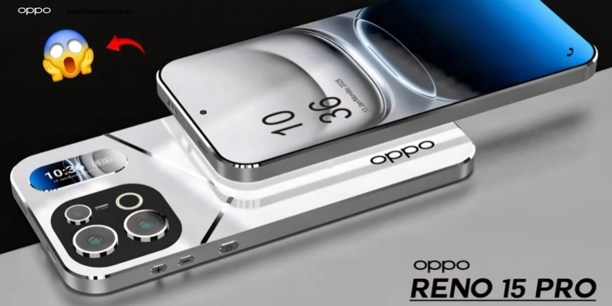 Oppo Reno 15 स्मार्टफोन का फ्रंट और बैक डिजाइन