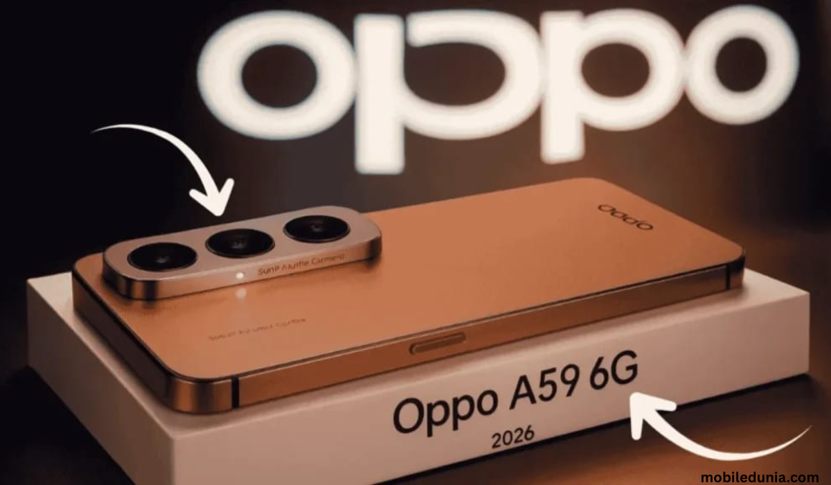 OPPO A59 5G स्मार्टफोन का फ्रंट और बैक डिजाइन