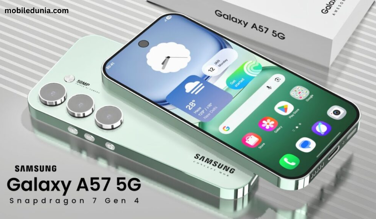 Samsung Galaxy A57 5G फ्रंट डिजाइन और Super AMOLED डिस्प्ले