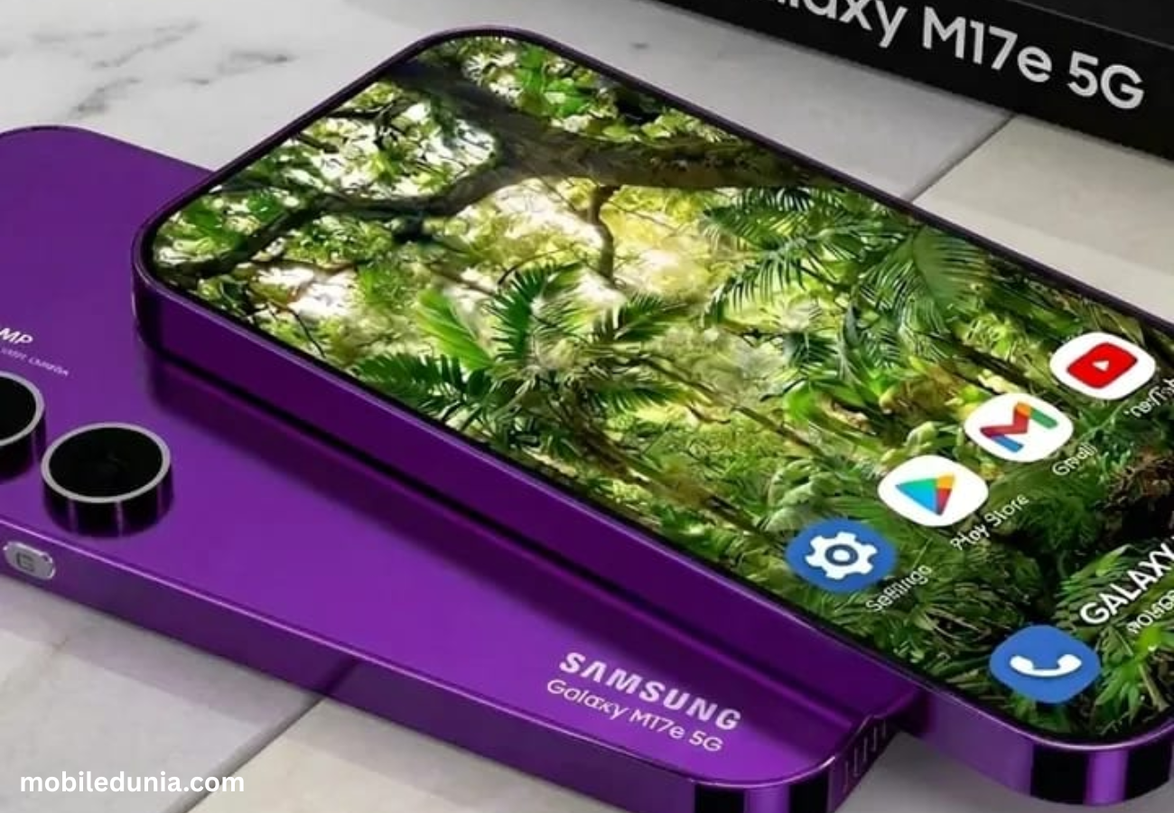 Samsung Galaxy M17e 5G स्मार्टफोन का फ्रंट डिजाइन और 120Hz डिस्प्ले