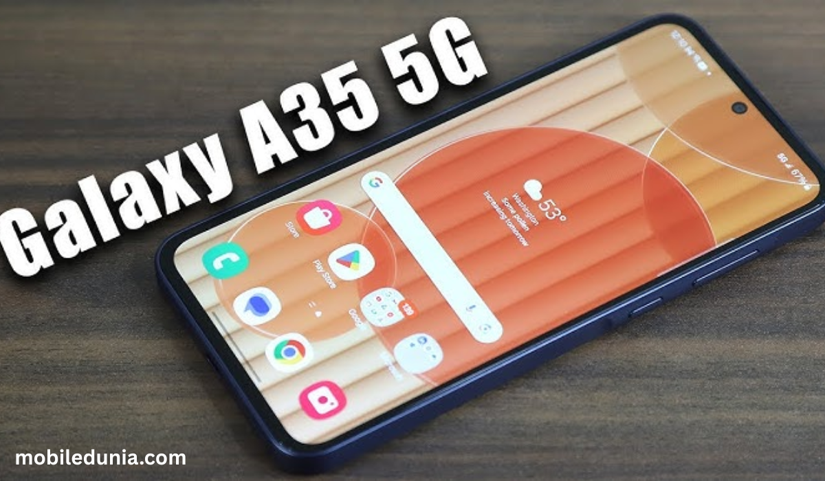 Samsung Galaxy A35 5G का फ्रंट डिजाइन और 120Hz AMOLED डिस्प्ले